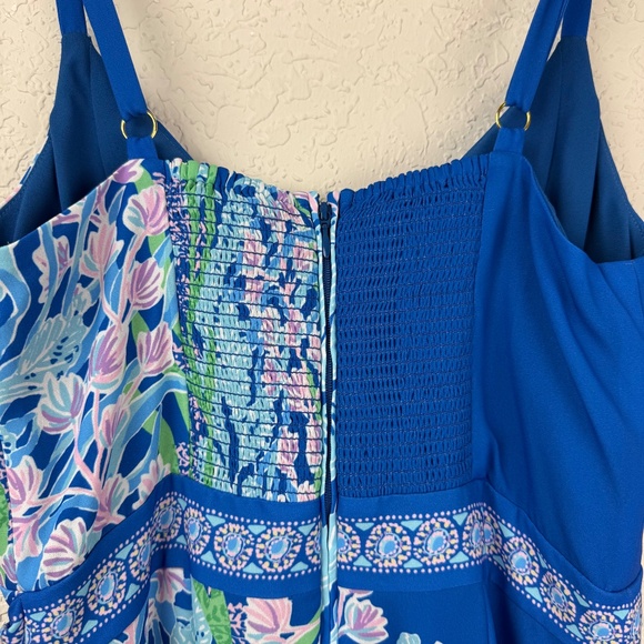 Lily Pulitzer Womens Nettie Wrap Masterpiece Pattern Skirted Romper 4 - Picture 7 of 14